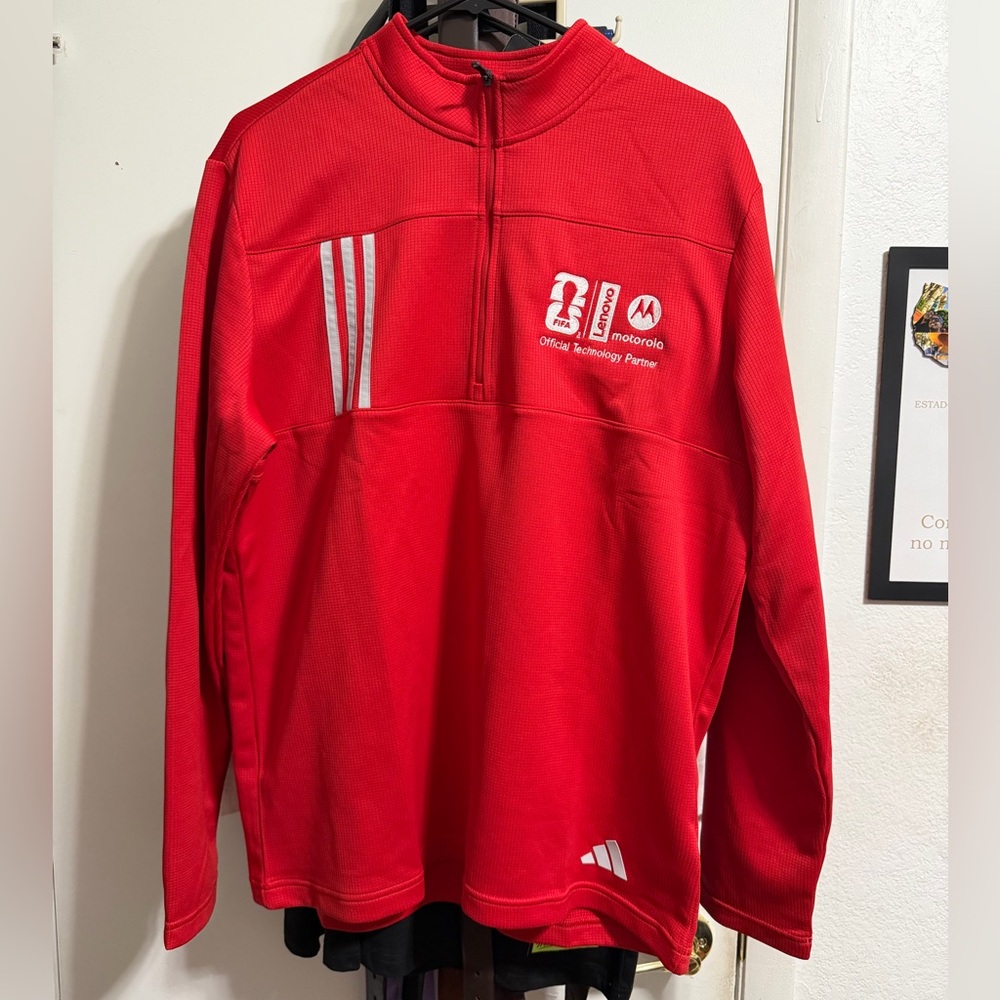 Adidas Red Half-Zip Jacket